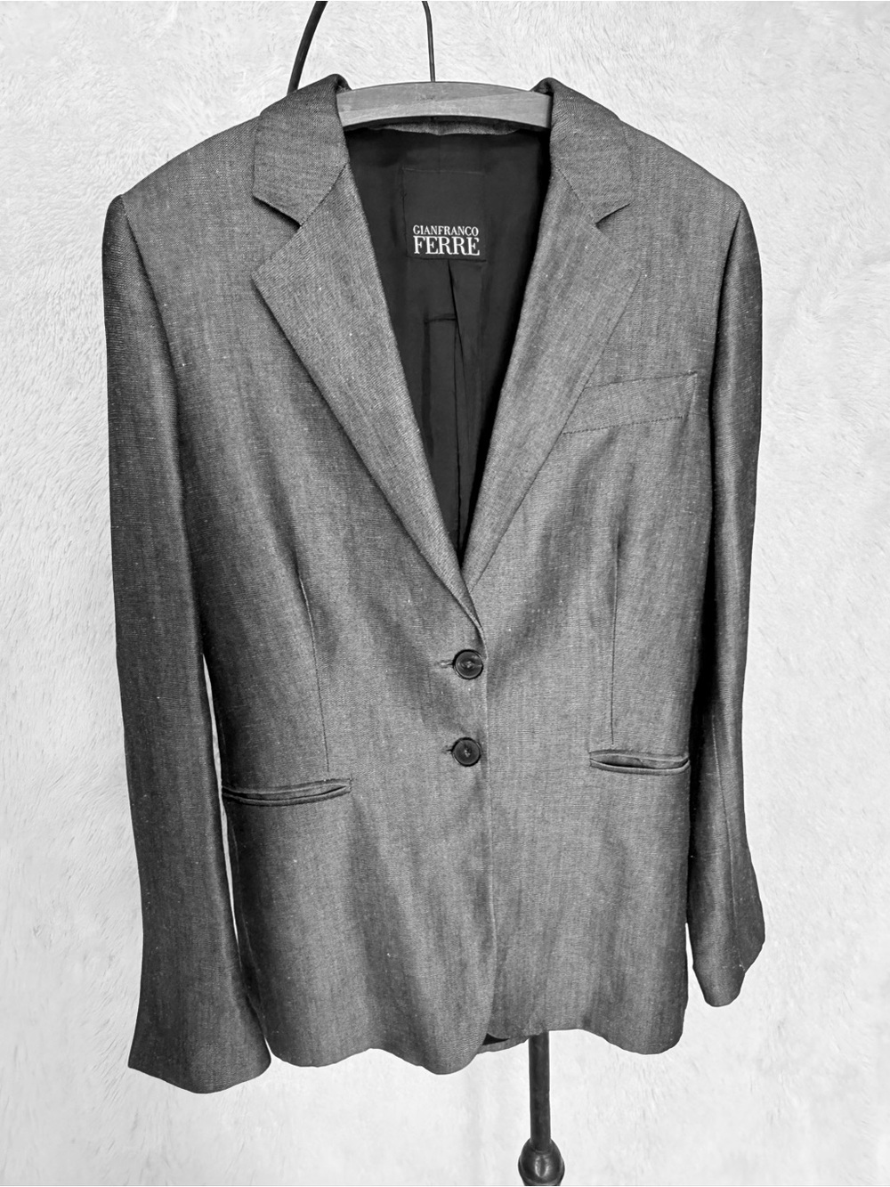 Gianfranco Ferre Black Label Suit Jacket in Silver Grey (IT 42/US 8)
